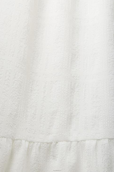 suknelės beveik baltas moterys Esprit lengva midi suknelė su balioninėmis rankovėmis 4D6F294