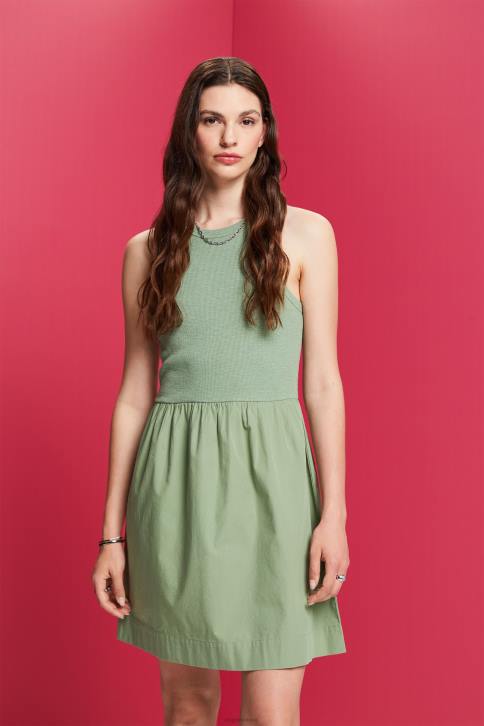 suknelės blyški chaki moterys Esprit audinių mišinio mini suknelė 4D6F70