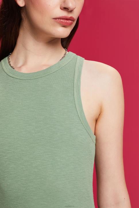 suknelės blyški chaki moterys Esprit audinių mišinio mini suknelė 4D6F70