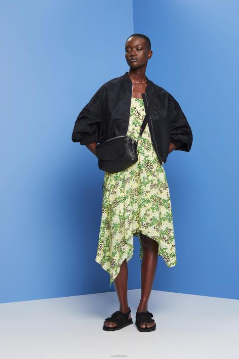 suknelės geltona moterys Esprit marginta midi suknele 4D6F237