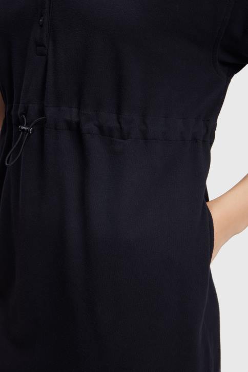 suknelės juodas moterys Esprit delfinų teniso klubo klostuota polo suknelė 4D6F501