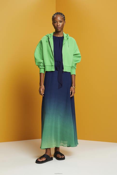 suknelės karinis jūrų laivynas moterys Esprit berankovių maksi suknelė su gėlių raštu 4D6F258