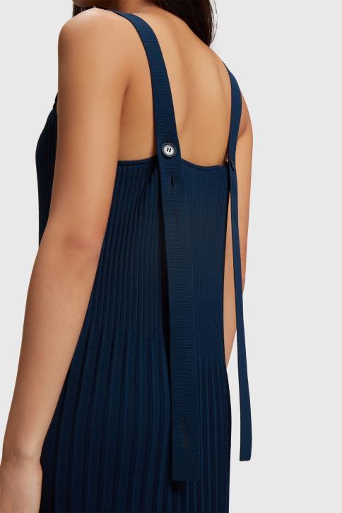 suknelės karinis jūrų laivynas moterys Esprit suknelė su klostuotu dirželiu 4D6F388