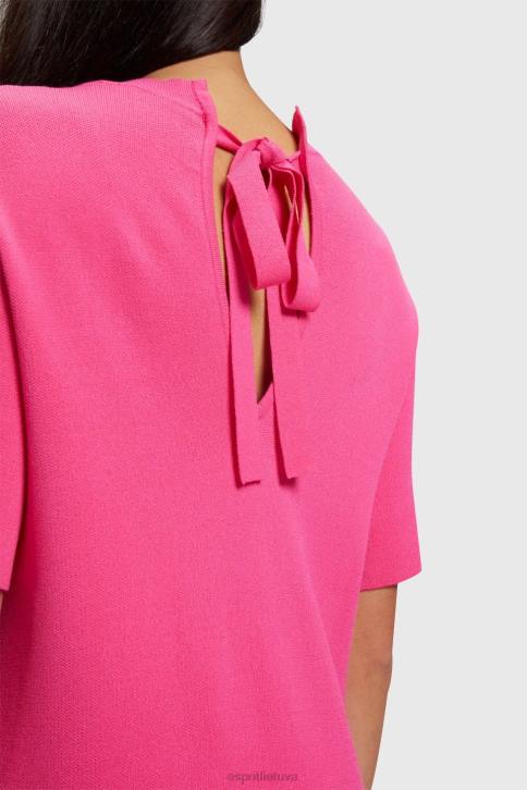 suknelės rožinė fuksija moterys Esprit klostuota peplum suknelė 4D6F380