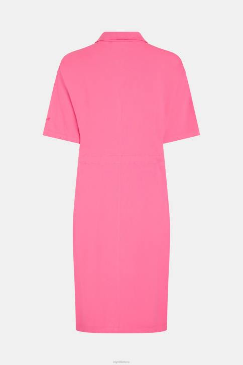 suknelės rožinis moterys Esprit delfinų teniso klubo klostuota polo suknelė 4D6F503