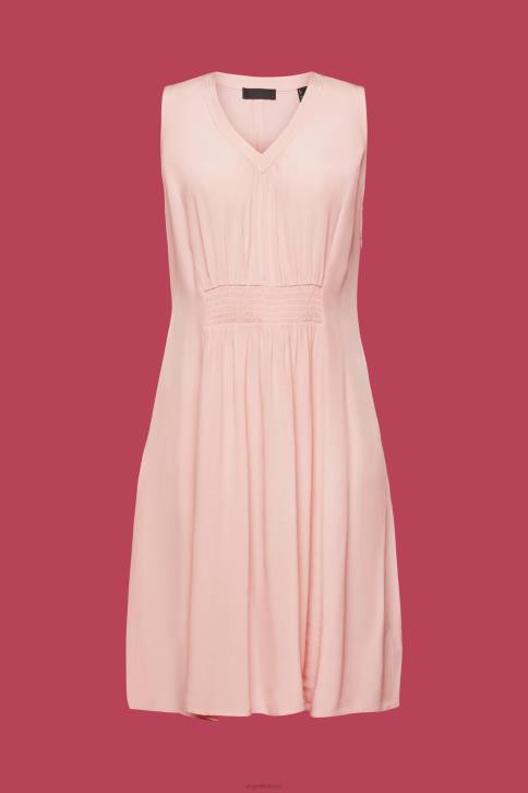 suknelės rožinis moterys Esprit mini suknele smockuotu liemeniu 4D6F229