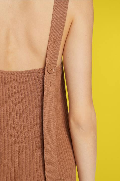 suknelės rudas moterys Esprit suknelė su klostuotu dirželiu 4D6F491