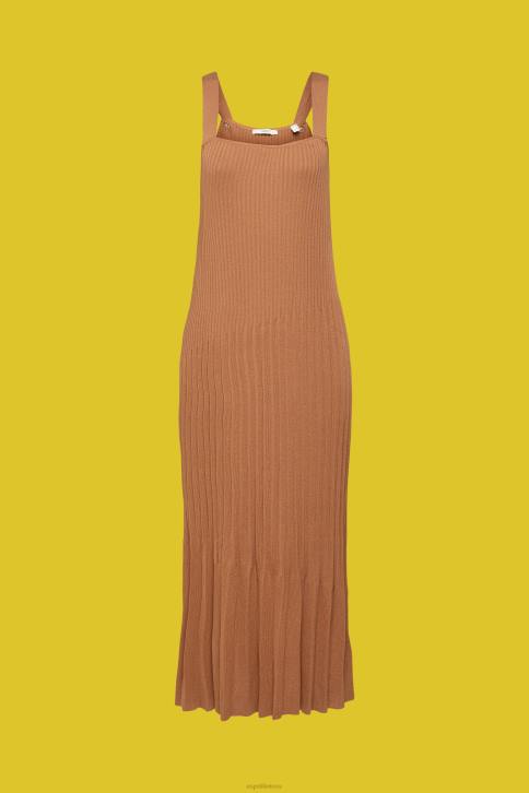 suknelės rudas moterys Esprit suknelė su klostuotu dirželiu 4D6F491