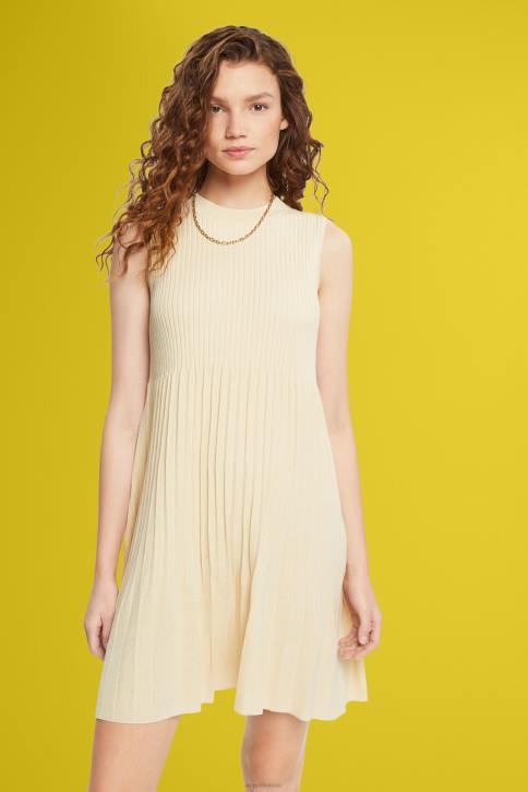 suknelės smėlis moterys Esprit klostuota ir platėjanti suknelė 4D6F383