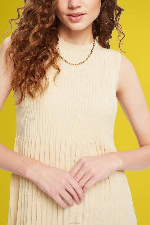 suknelės smėlis moterys Esprit klostuota ir platėjanti suknelė 4D6F383