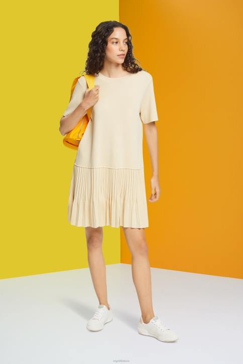 suknelės smėlis moterys Esprit klostuota peplum suknelė 4D6F489