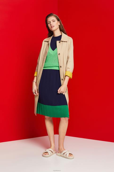 suknelės tamsiai mėlyna moterys Esprit klostuota ir berankovių maksi suknelė su įtempta iškirpte 4D6F123