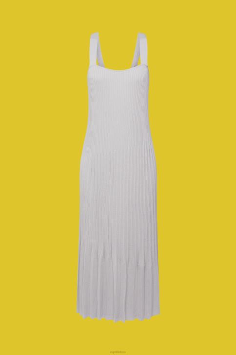 suknelės vidutinio pilkumo moterys Esprit suknelė su klostuotu dirželiu 4D6F490