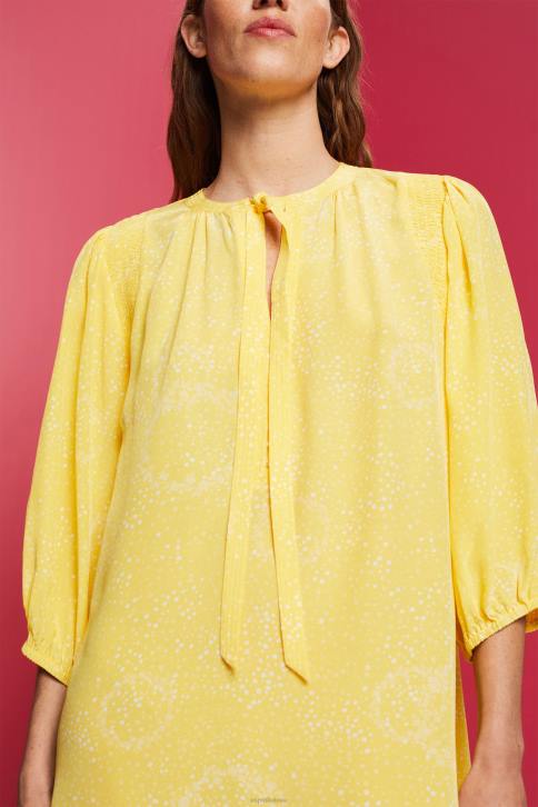 suknelės Šviesiai geltona moterys Esprit raštuota mini suknelė su peteliške 4D6F128