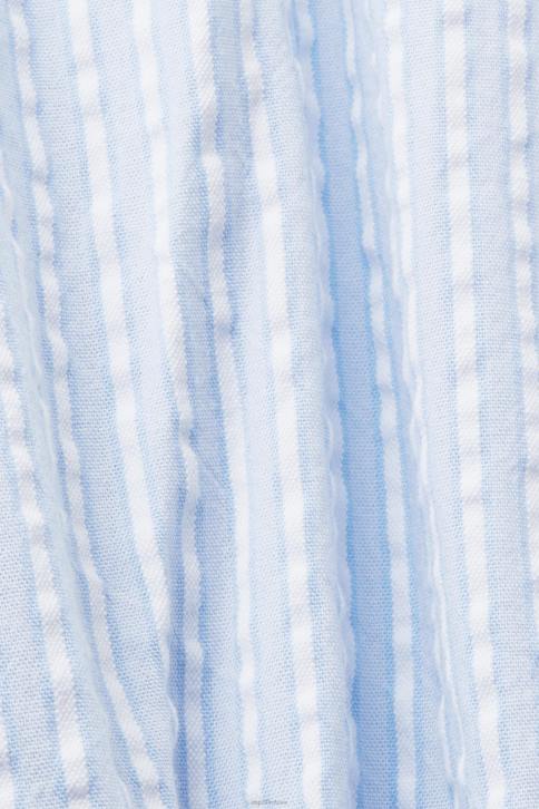 suknelės šviesiai mėlynas moterys Esprit midi marškinėlių suknelė su surišamu diržu, medvilnės mišinio 4D6F236