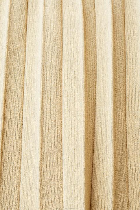 suknelės šviesiai smėlio spalvos moterys Esprit klostuota ir berankovių maksi suknelė su įtempta iškirpte 4D6F125