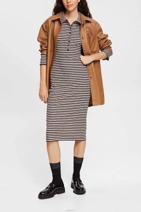 suknelės šviesiai taupus moterys Esprit dryžuota polo suknelė 4D6F434