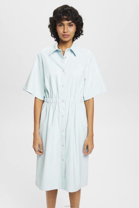 suknelės šviesiai vandens žalia moterys Esprit dirbtinės odos marškinėlių suknelė 4D6F295