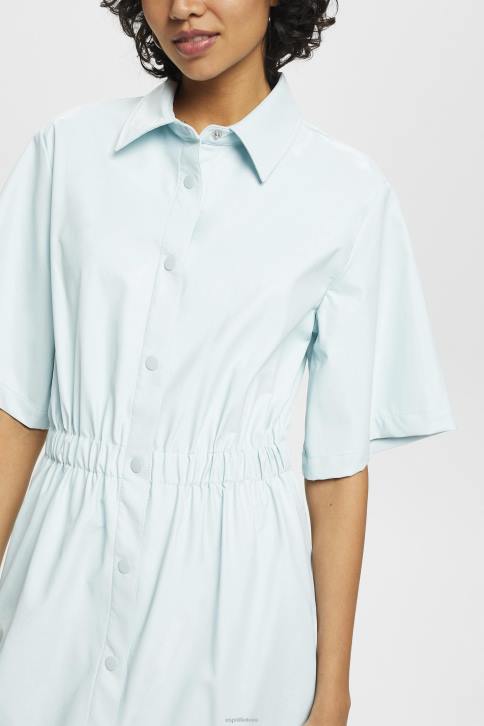 suknelės šviesiai vandens žalia moterys Esprit dirbtinės odos marškinėlių suknelė 4D6F295