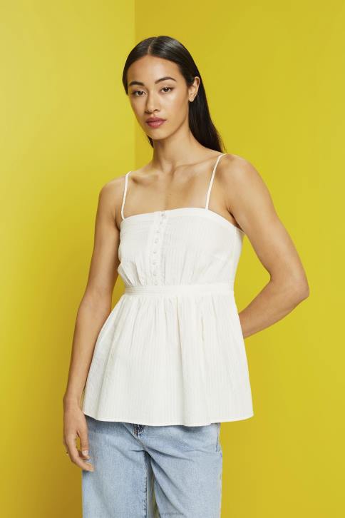 viršuje baltas moterys Esprit tekstūruotas Cami viršus 4D6F224