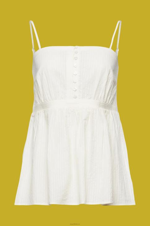 viršuje baltas moterys Esprit tekstūruotas Cami viršus 4D6F224