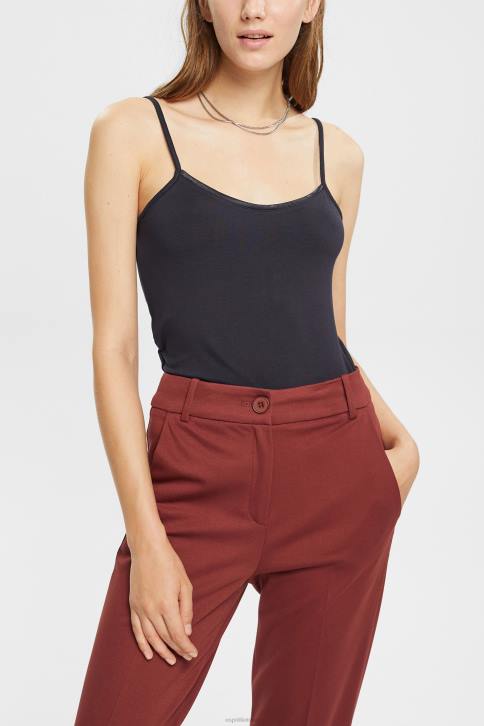 viršuje juodas moterys Esprit spagečių dirželis, lenzing ecovero 4D6F517