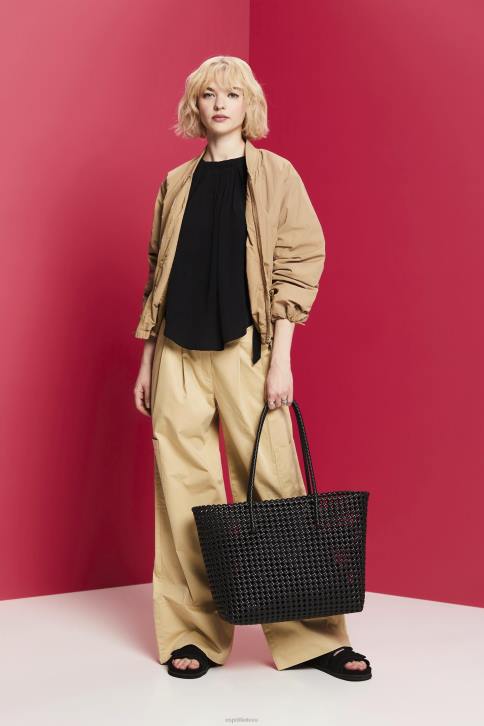 viršuje juodas moterys Esprit viršus su apykakle 4D6F223