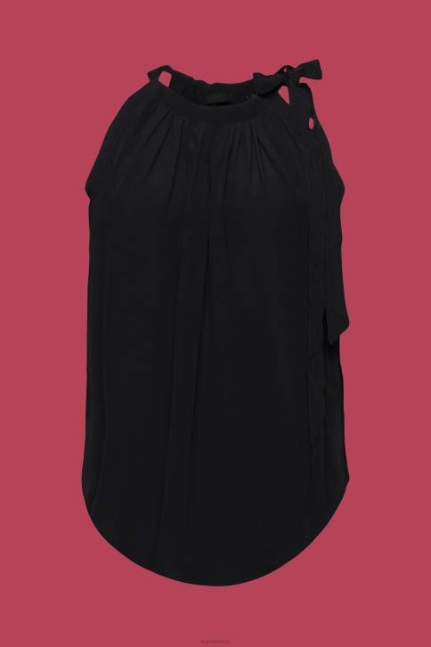 viršuje juodas moterys Esprit viršus su apykakle 4D6F223