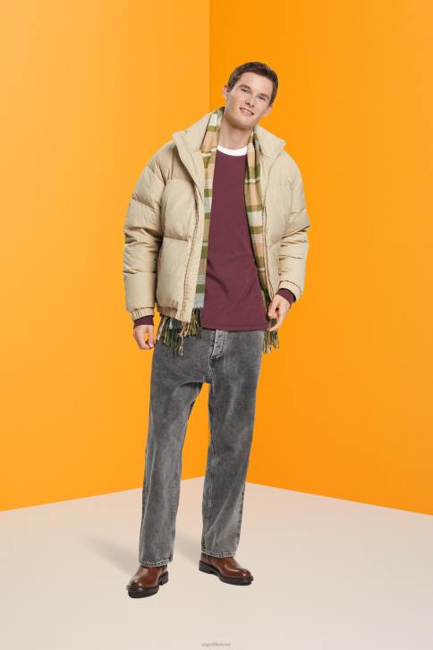 ilga rankovė bordo raudona vyrų Esprit vaflinis pique viršus ilgomis rankovėmis 4D6F825