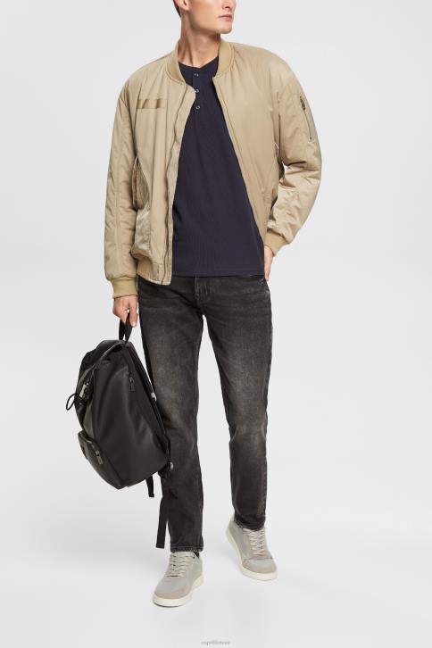 ilga rankovė karinis jūrų laivynas vyrų Esprit 100% medvilnė ilgomis rankovėmis vaflinis viršus 4D6F822