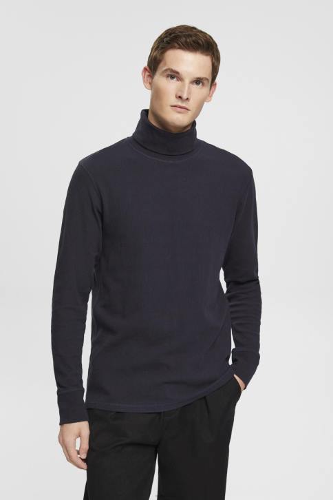 ilga rankovė karinis jūrų laivynas vyrų Esprit ilgomis rankovėmis vaflinis viršus, 100% medvilnė 4D6F695