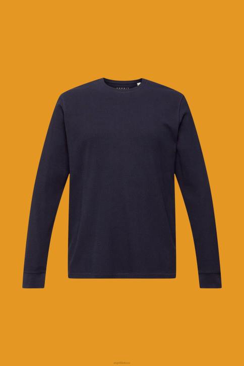 ilga rankovė karinis jūrų laivynas vyrų Esprit vaflinis pique viršus ilgomis rankovėmis 4D6F824