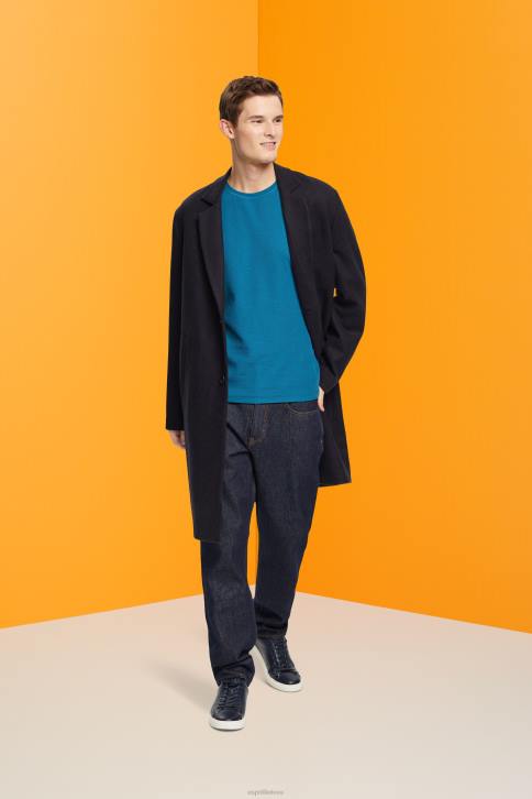 ilga rankovė tamsus turkis vyrų Esprit vaflinis pique viršus ilgomis rankovėmis 4D6F851