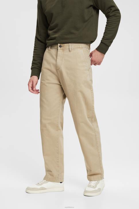 kelnes ir kelnes baltas vyrų Esprit plačios kelnės, tvarios medvilnės kelnės 4D6F330