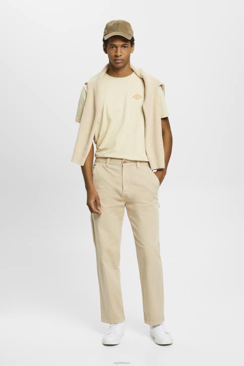 kelnes ir kelnes šviesiai smėlio spalvos vyrų Esprit vintažinės tiesios formos kelnės 4D6F731