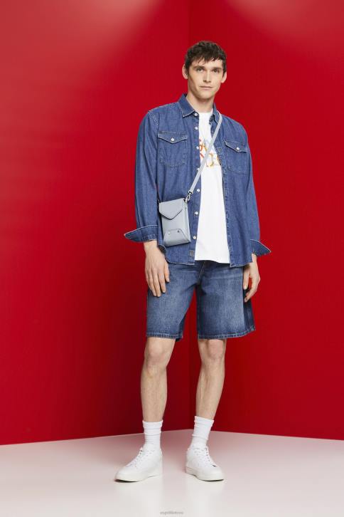 marškinėliai San Francisko baltas vyrų Esprit marškinėliai su raštu priekyje, 100% medvilnė 4D6F739