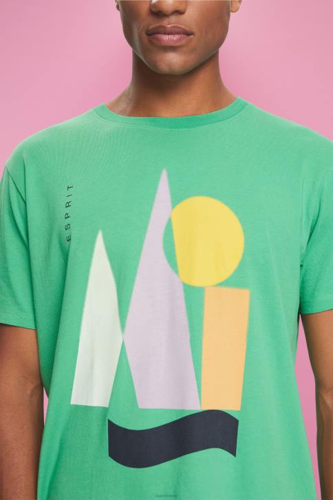 marškinėliai žalias vyrų Esprit džersio marškinėliai su raštu 4D6F845