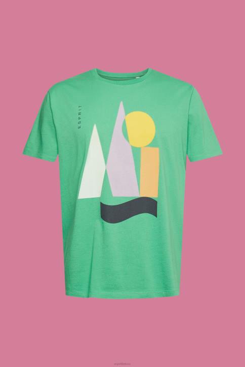 marškinėliai žalias vyrų Esprit džersio marškinėliai su raštu 4D6F845