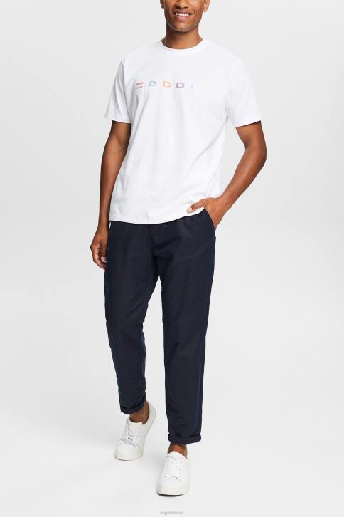 marškinėliai baltas vyrų Esprit marškinėliai su išsiuvinėtu logotipu 4D6F915