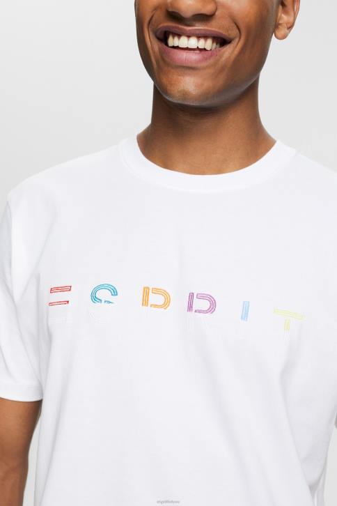 marškinėliai baltas vyrų Esprit marškinėliai su išsiuvinėtu logotipu 4D6F915