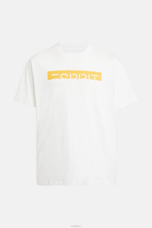 marškinėliai baltas vyrų Esprit matinio blizgesio marškinėliai su aplikacijomis su logotipu 4D6F616