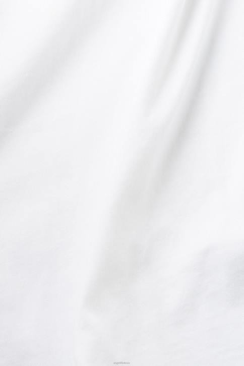 marškinėliai baltas vyrų Esprit medvilniniai marškinėliai su logotipu 4D6F624