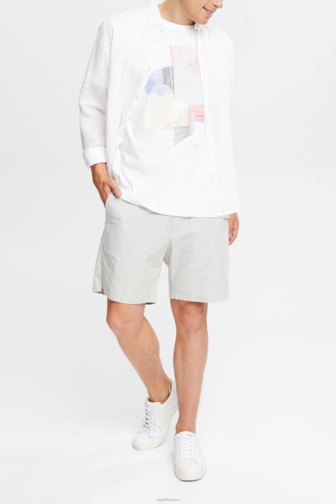 marškinėliai baltas vyrų Esprit tvarios medvilnės iliustracijos marškinėliai 4D6F939