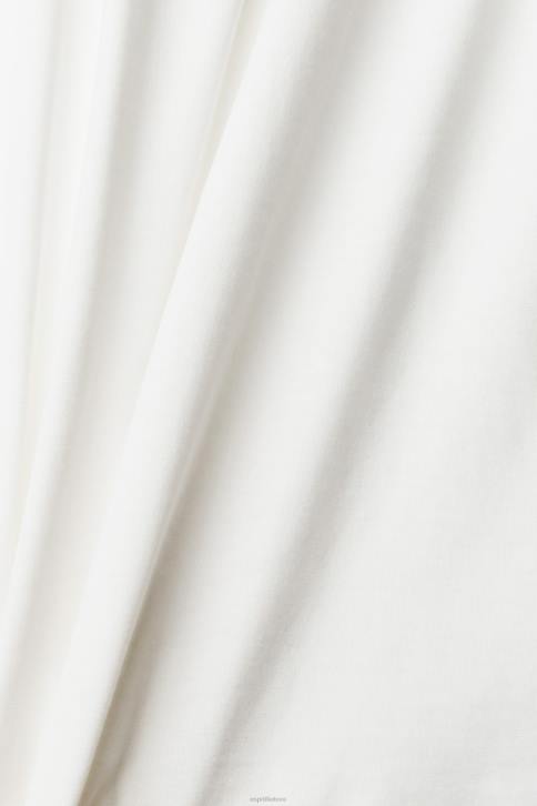 marškinėliai beveik baltas vyrų Esprit džersio logotipu marginti marškinėliai 4D6F949