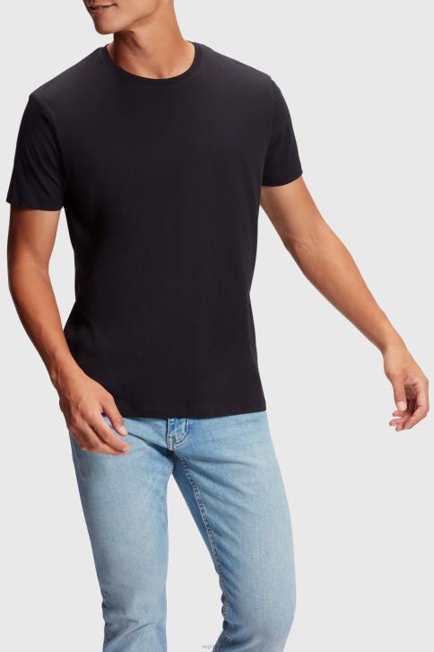 marškinėliai juoda balta vyrų Esprit dviejų pakuočių medvilniniai marškinėliai 4D6F857