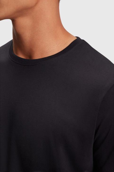 marškinėliai juoda balta vyrų Esprit dviejų pakuočių medvilniniai marškinėliai 4D6F857