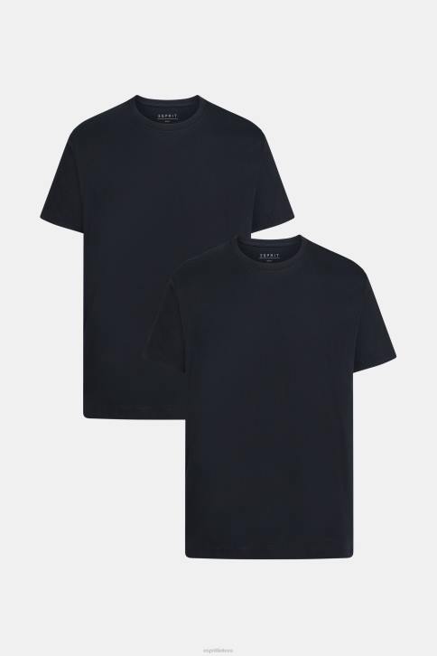 marškinėliai juodas vyrų Esprit dviejų pakuočių medvilniniai marškinėliai 4D6F855