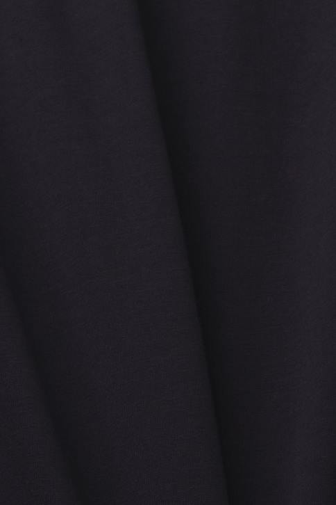 marškinėliai juodas vyrų Esprit marškinėliai su logotipu, 100% medvilnė 4D6F733