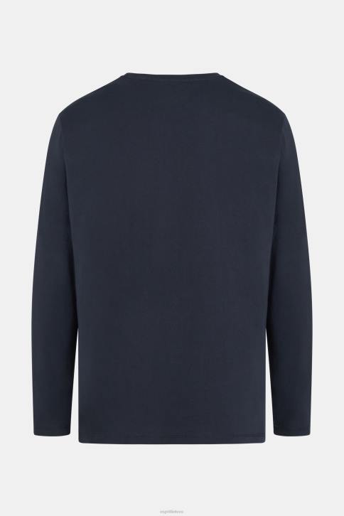 marškinėliai juodas vyrų Esprit įprasti kieto trikotažo marškinėliai 4D6F858