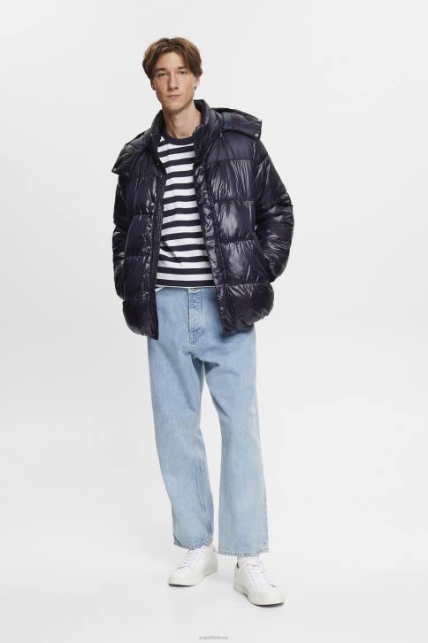 marškinėliai karinis jūrų laivynas vyrų Esprit marškinėliai su dryžuotais kakleliu 4D6F721